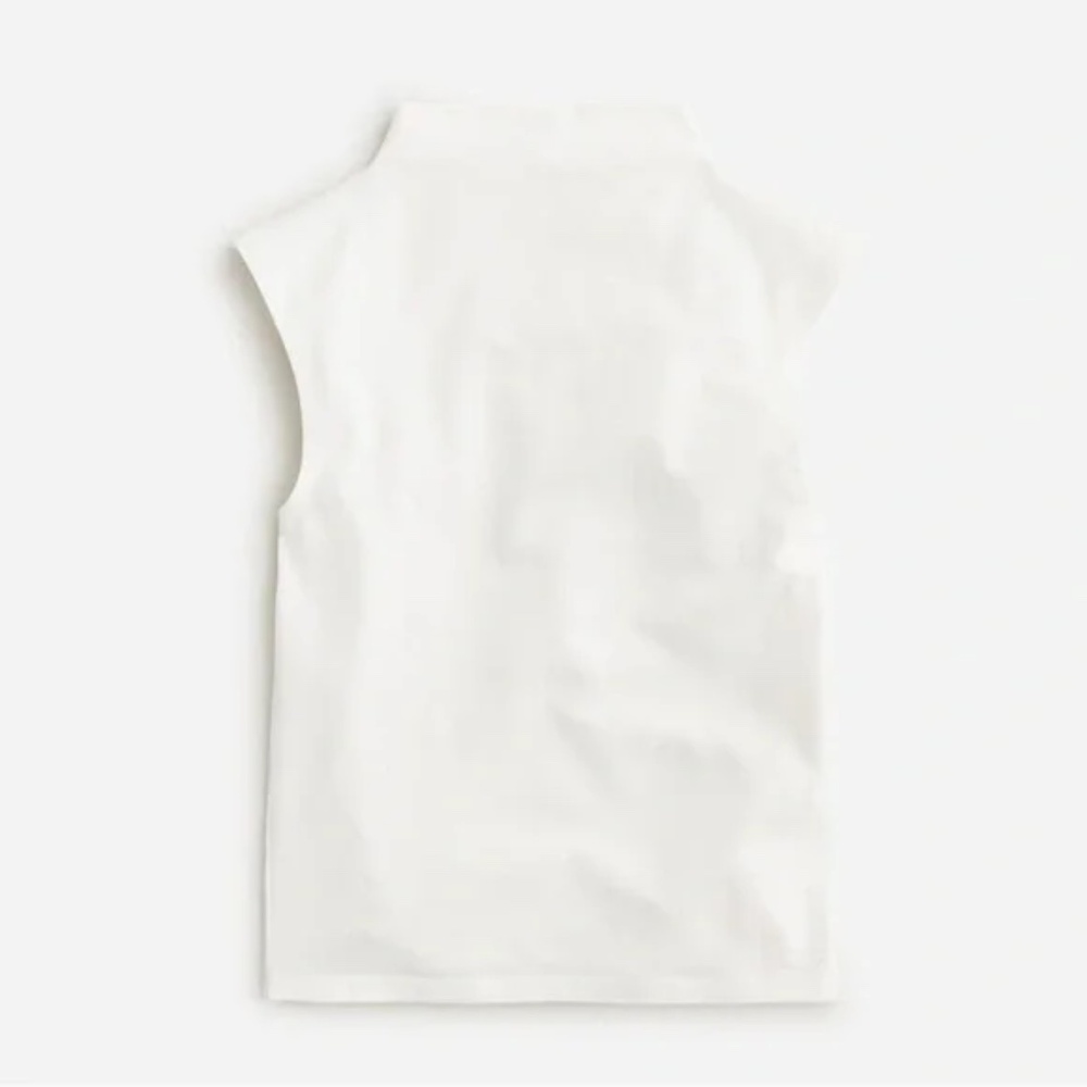 J.Crew Fitted mockneck tank top in stretch cotton blend